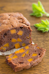 Chocolate cake with pumpkin.