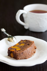 Chocolate cake with pumpkin.