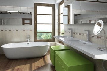 Modern design bathroom interior
