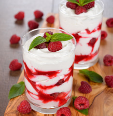 Raspberry dessert