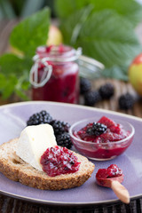 Chutney of apples and blackberries.