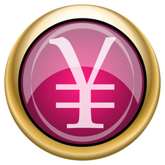 Magenta glossy icon