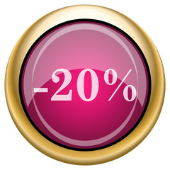 Magenta glossy icon