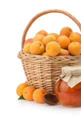 apricot on white background