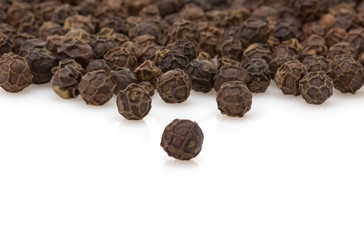 pepper spices on white background