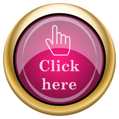 Magenta glossy icon