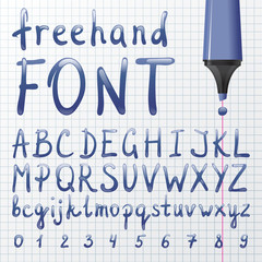 Hand drawn font