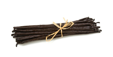 vanilla beans tied up