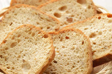Cesto di pane a fette