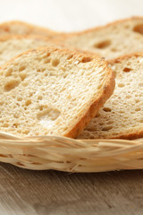 Cesto di pane a fette
