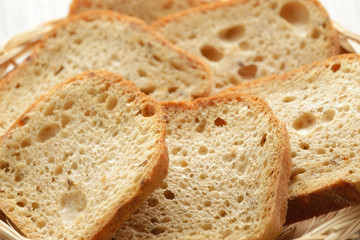 Cesto di pane a fette