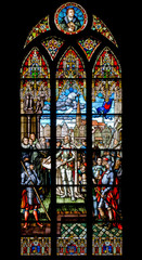 Stained Glass Window of the Lutheran Cathedral in Riga