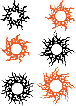 Sun Tattoo Tribal Design