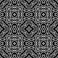 Black and white geometric seamless pattern