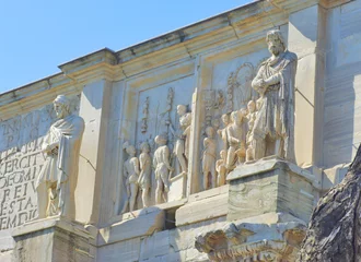 Deurstickers Sculpture classic, Constantine arch in Rome, Italy © Alexey Pavluts