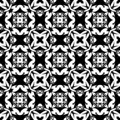Black and white geometric seamless pattern