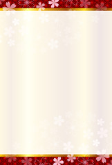 桜　文様　背景　年賀状