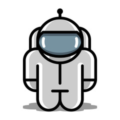 astronaut robot toy. vector icons