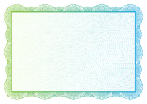 Certificate. Vector pattern for currency and diplomas