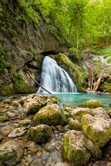 Beautiful cascade in Transylvania, Romania, Western Carpathians