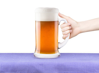 Oktoberfest Celebration Background with Beer