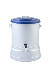 Aluminum water cooler isolated on white background