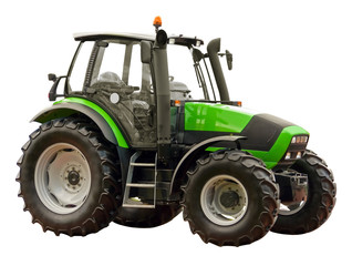 Obraz premium Green farm tractor