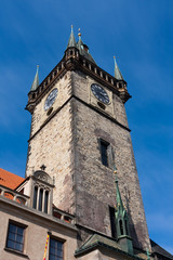 Fototapeta na wymiar big tower in Prague
