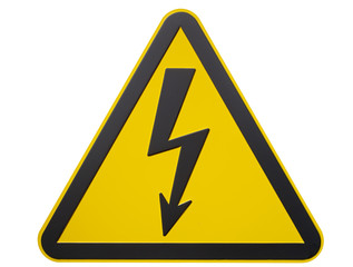 Warnschild Elektrischer Spannung