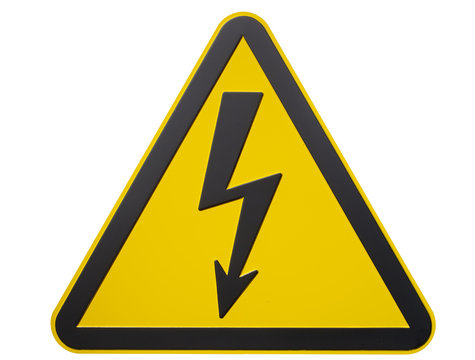 Warnschild Elektrischer Spannung