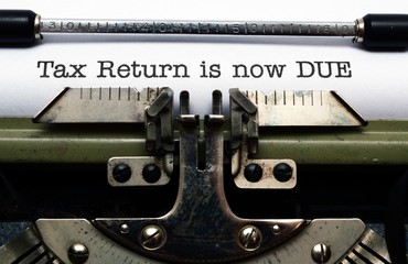 Tax return is now due