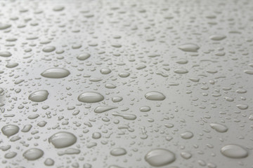 rain drops on a body car