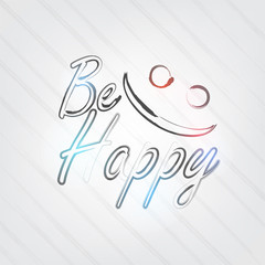 Be Happy Typography