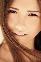 Close-up portrait of beautiful girl