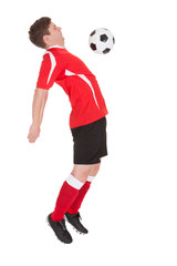 Fototapeta na wymiar Soccer Player With Ball