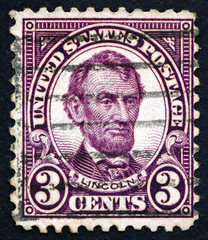 Postage stamp USA 1923 Abraham Lincoln