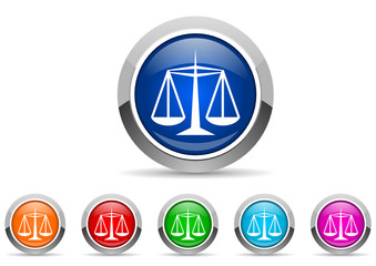 justice icon set