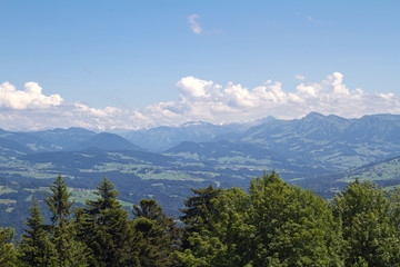 View from the Pfaender near Bregenz in Austria