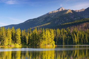 Landscape with mountain lake