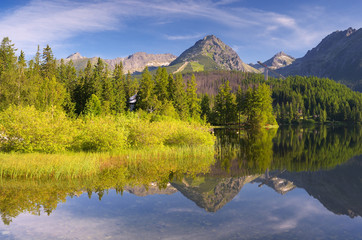 Mountain landscape with lake