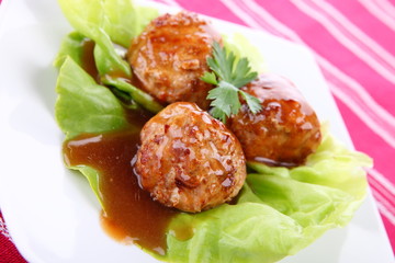 Roasted meatballs