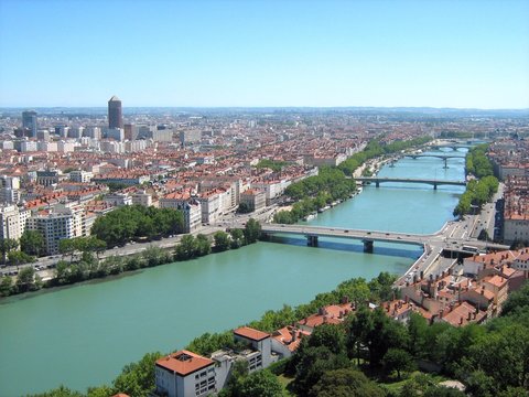 Lyon city panorama