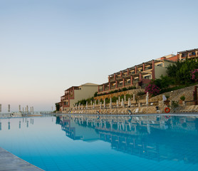 Fototapeta na wymiar Hotel at the island of Kefalonia in Greece