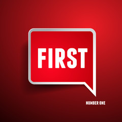 Winner label or speech bubble