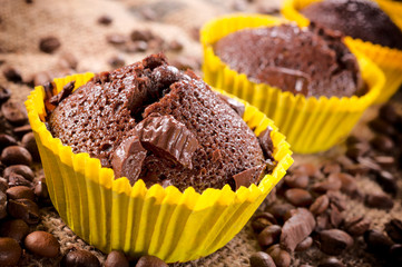 Sweet chocolate cups