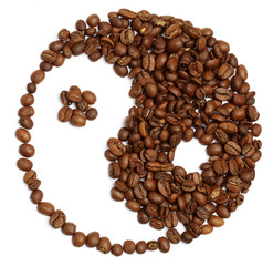 Yin and yang from coffee