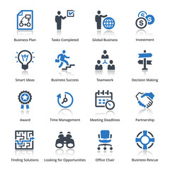 Business Icons Set 3 - Blue Series