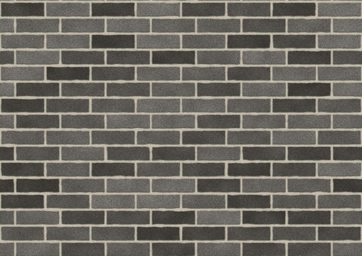 Texture of the bricks wall in various shades of grey.