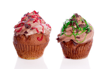 cupcake with buttercream icing and sprincles