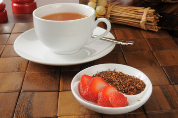 Strawberry flavored rooibos tea